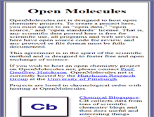 Tablet Screenshot of openmolecules.net